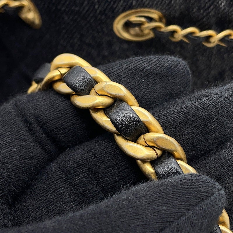 シャネル チェーンショルダーバッグ CHANEL25 ミニ ココマーク ワンショルダー デニム AS5631 CHANEL 黒