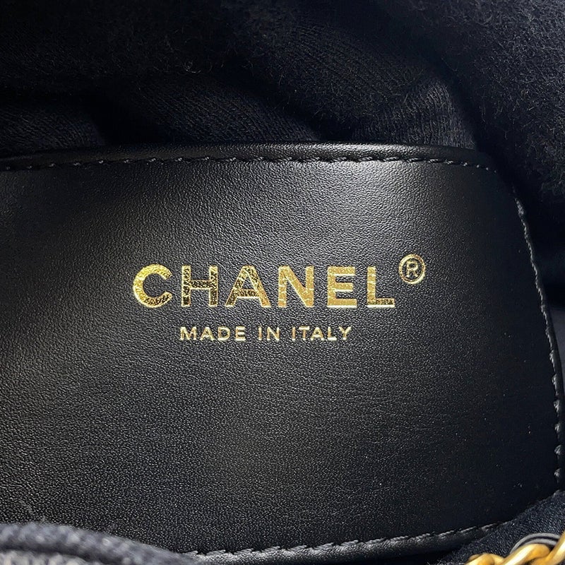 シャネル チェーンショルダーバッグ CHANEL25 ミニ ココマーク ワンショルダー デニム AS5631 CHANEL 黒