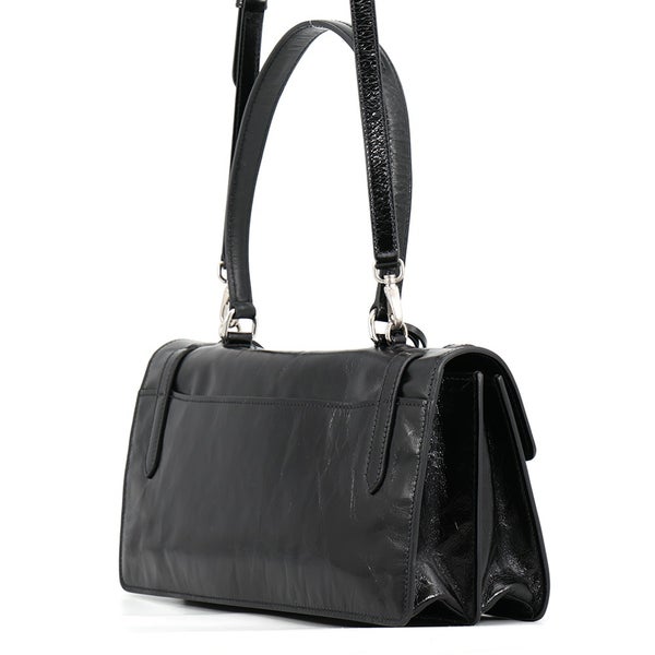 プラダ ハンドバッグ ロゴ レザー 1BN026 PRADA 2wayショルダーバッグ 黒