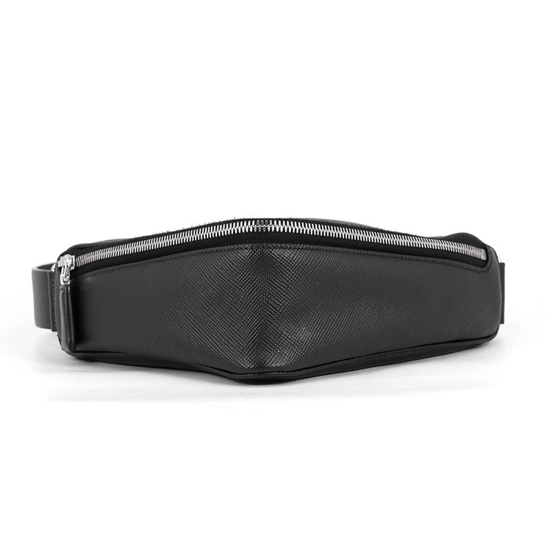 プラダ ショルダーバッグ トライアングル ロゴ サフィアーノレザー 2VL039 PRADA ボディバッグ  黒