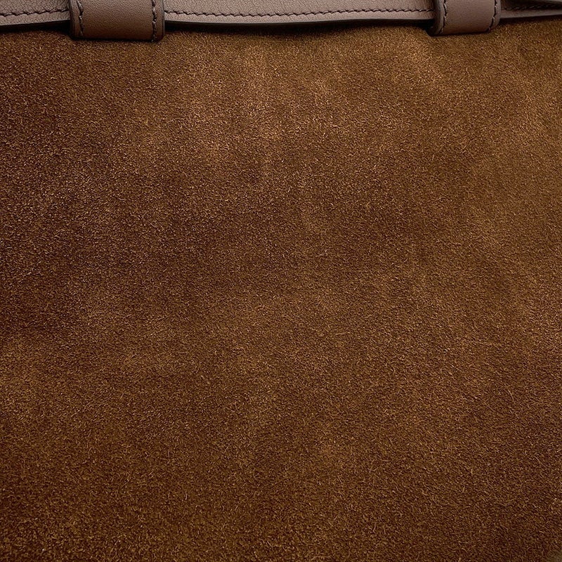 プラダ ハンドバッグ バックル ミディアム ロゴ スエード 1BA434 PRADA 2wayショルダーバッグ