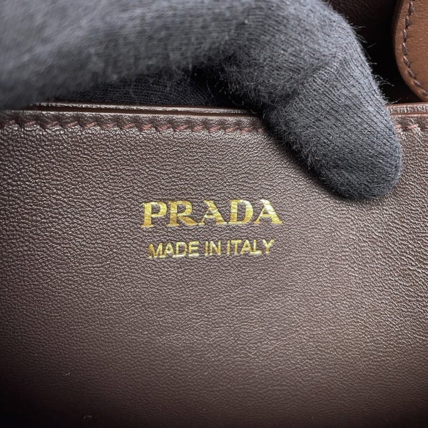 プラダ ハンドバッグ バックル ミディアム ロゴ スエード 1BA434 PRADA 2wayショルダーバッグ