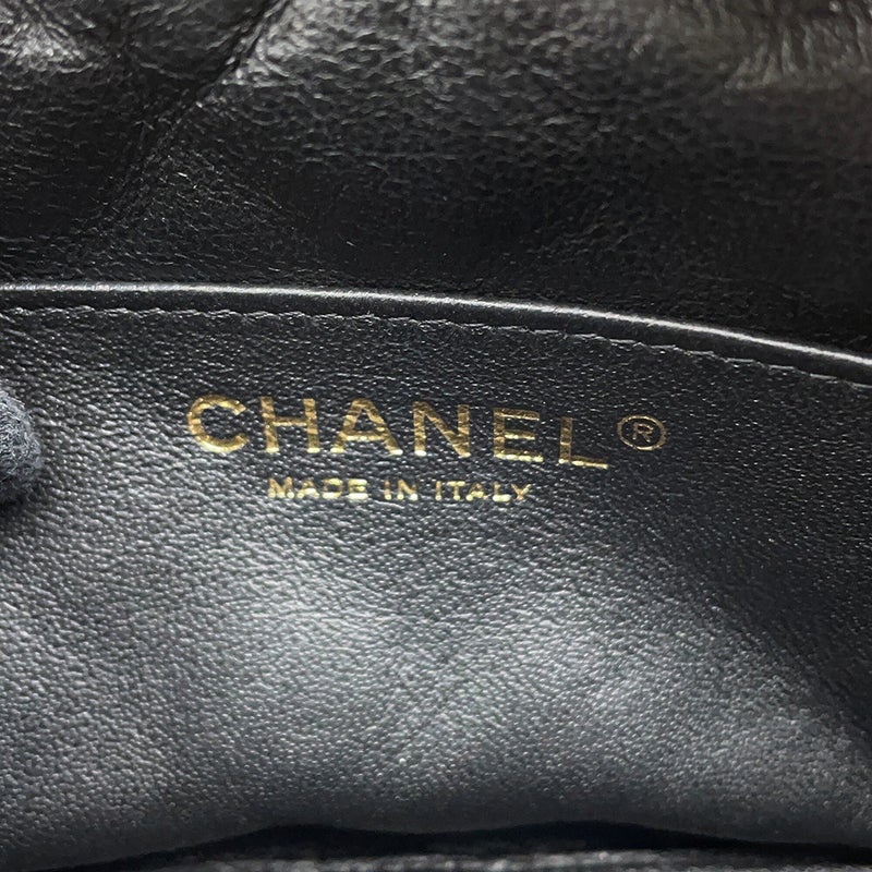 シャネル チェーンショルダーバッグ マトラッセ ココマーク カメラケース ラムスキン A91796 CHANEL ポシェット 黒