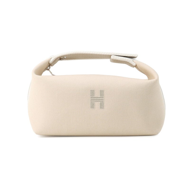 エルメス ポーチ ブリッド・ア・ブラックPM ベージュ/シルバー金具 キャンバス HERMES バッグ 小物入れ