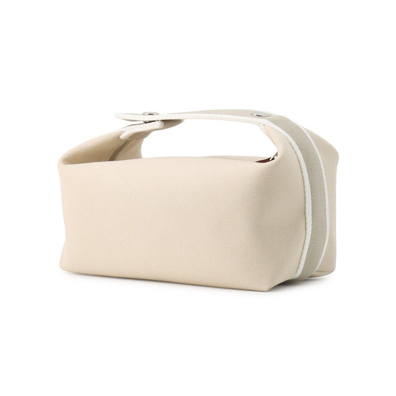 エルメス ポーチ ブリッド・ア・ブラックPM ベージュ/シルバー金具 キャンバス HERMES バッグ 小物入れ