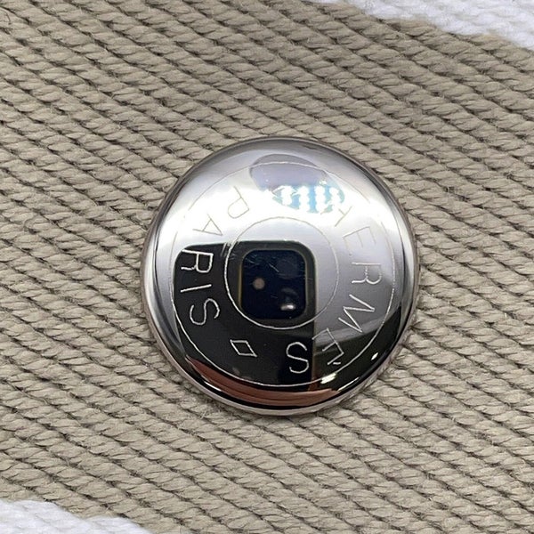 エルメス ポーチ ブリッド・ア・ブラックPM ベージュ/シルバー金具 キャンバス HERMES バッグ 小物入れ