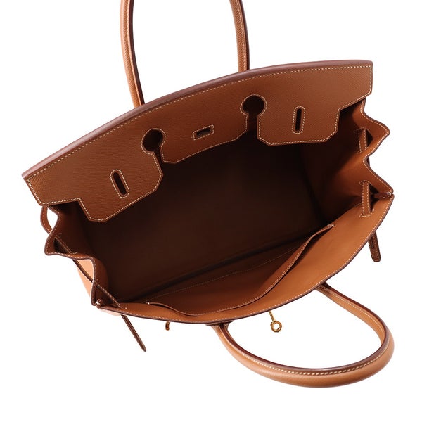 エルメス バーキン35 ゴールド/ゴールド金具 クシュベル □H刻印 HERMES Birkin ハンドバッグ