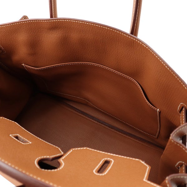 エルメス バーキン35 ゴールド/ゴールド金具 クシュベル □H刻印 HERMES Birkin ハンドバッグ