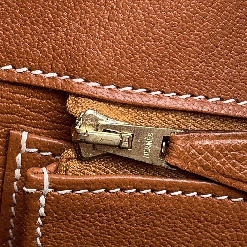 エルメス バーキン35 ゴールド/ゴールド金具 クシュベル □H刻印 HERMES Birkin ハンドバッグ
