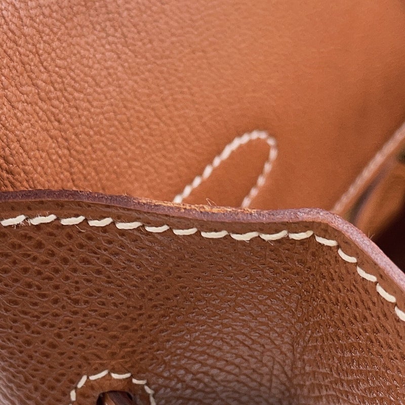 エルメス バーキン35 ゴールド/ゴールド金具 クシュベル □H刻印 HERMES Birkin ハンドバッグ