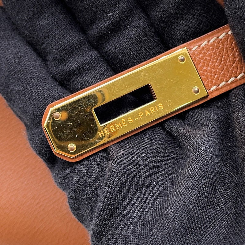 エルメス バーキン35 ゴールド/ゴールド金具 クシュベル □H刻印 HERMES Birkin ハンドバッグ