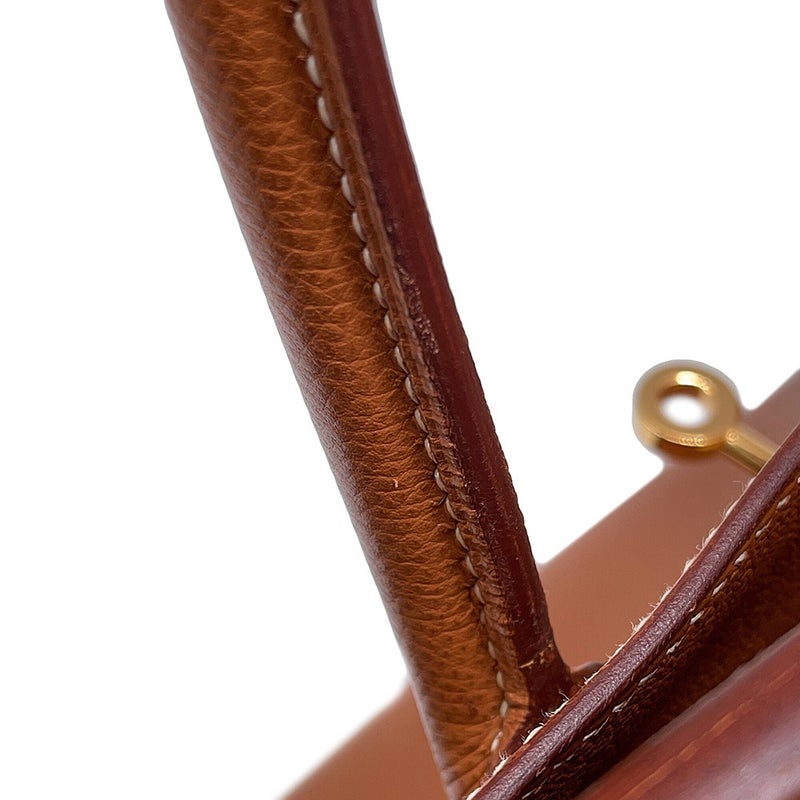 エルメス バーキン35 ゴールド/ゴールド金具 クシュベル □H刻印 HERMES Birkin ハンドバッグ
