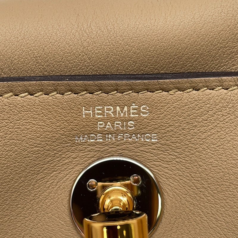 エルメス ハンドバッグ リンディ ミニ プシエール/エレクトラム金具 スイフト K刻印 HERMES バッグ 2wayショルダーバッグ
