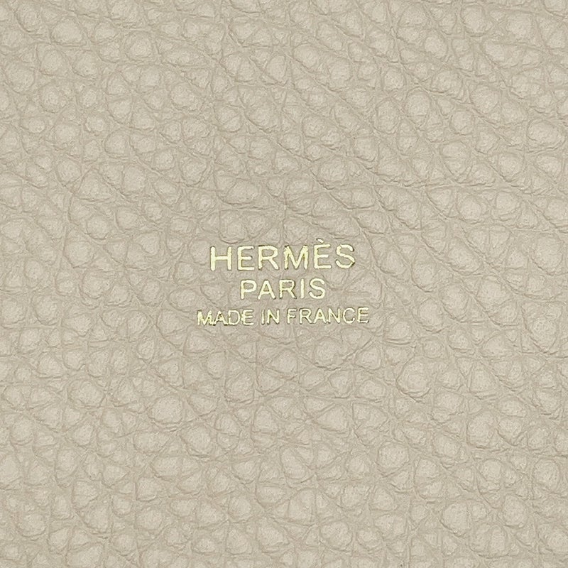 エルメス ハンドバッグ ピコタンロックPM クレ/ゴールド金具 トリヨンクレマンス G刻印 HERMES トートバッグ