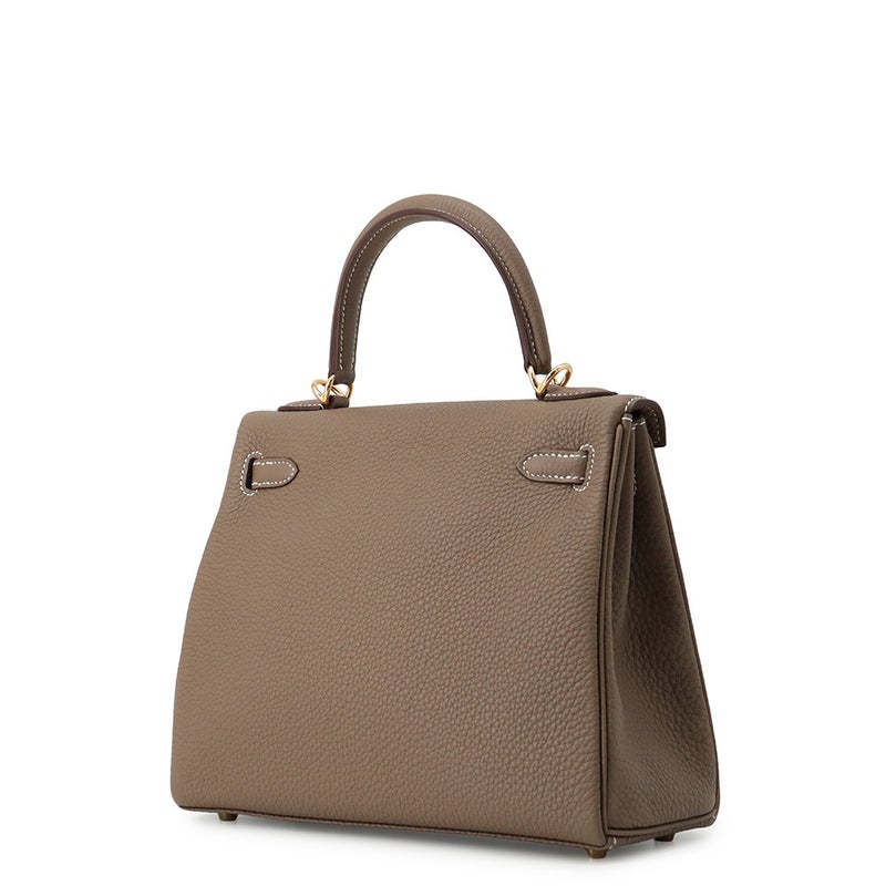 エルメス ハンドバッグ ケリー25 内縫い エトゥープ/ゴールド金具 トゴ G刻印 HERMES Kelly ２wayショルダー