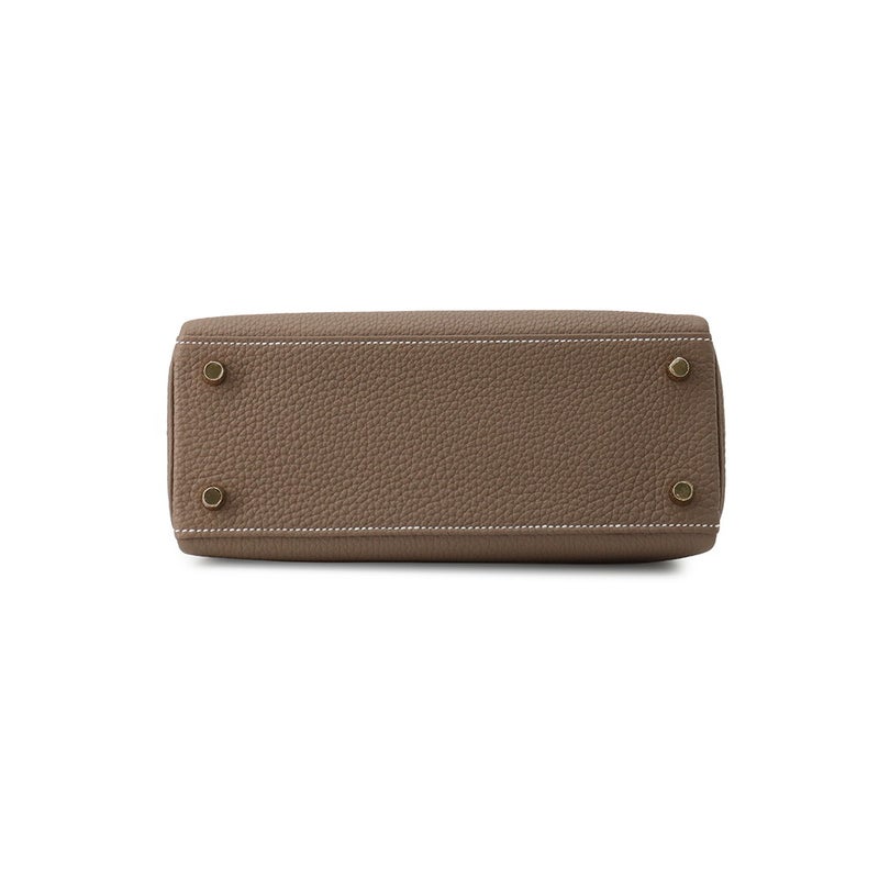 エルメス ハンドバッグ ケリー25 内縫い エトゥープ/ゴールド金具 トゴ G刻印 HERMES Kelly ２wayショルダー