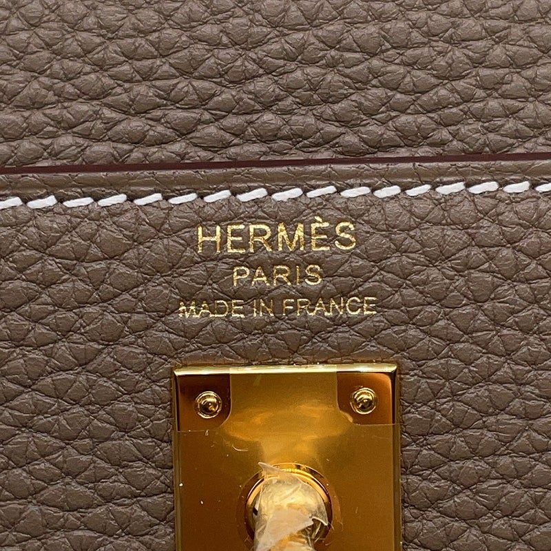 エルメス ハンドバッグ ケリー25 内縫い エトゥープ/ゴールド金具 トゴ G刻印 HERMES Kelly ２wayショルダー