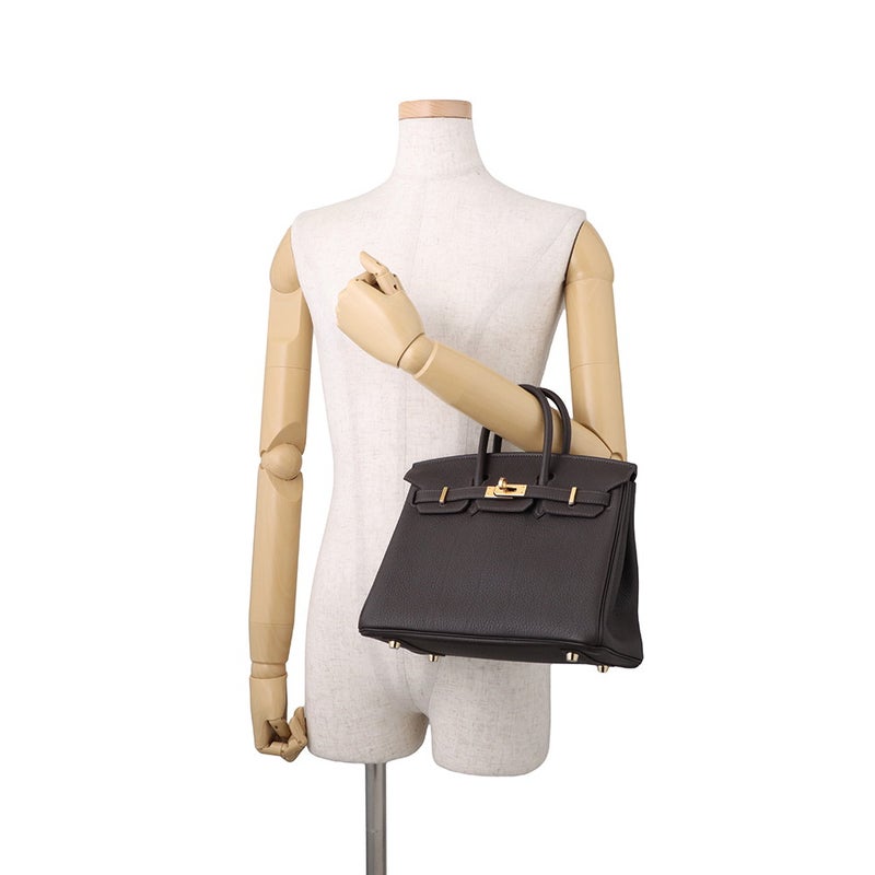エルメス バーキン25 ベブラン/ゴールド金具 トゴ G刻印 HERMES Birkin ハンドバッグ バイブルン