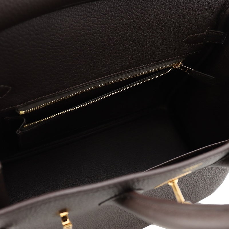 エルメス バーキン25 ベブラン/ゴールド金具 トゴ G刻印 HERMES Birkin ハンドバッグ バイブルン