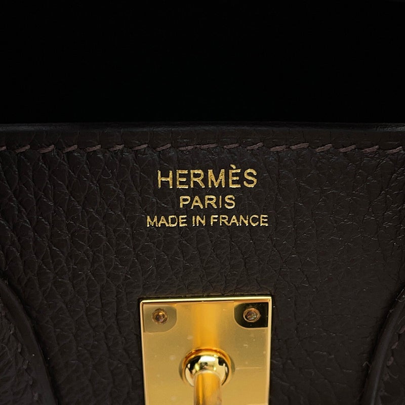 エルメス バーキン25 ベブラン/ゴールド金具 トゴ G刻印 HERMES Birkin ハンドバッグ バイブルン