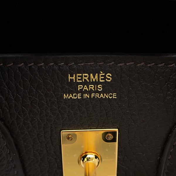 エルメス バーキン25 ベブラン/ゴールド金具 トゴ G刻印 HERMES Birkin ハンドバッグ バイブルン