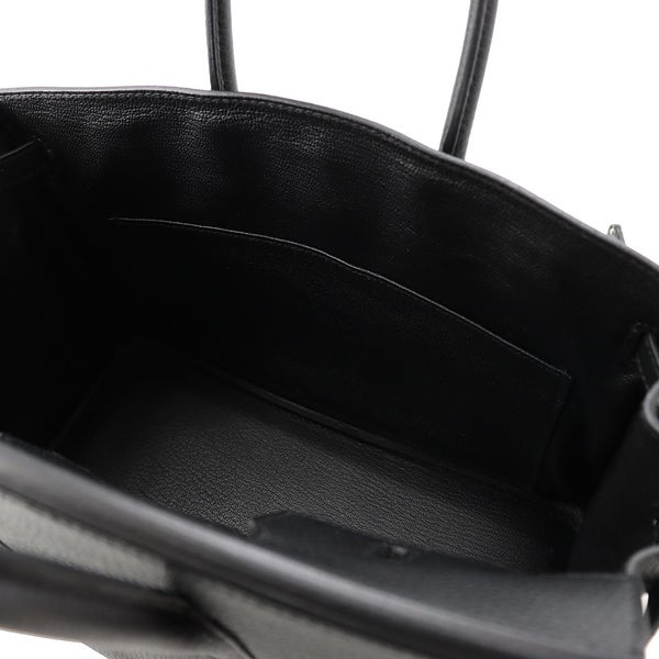 エルメス バーキン25 ブラック/シルバー金具 トゴ Y刻印 HERMES Birkin ハンドバッグ 黒
