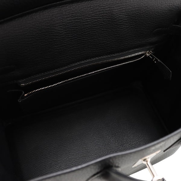 エルメス バーキン25 ブラック/シルバー金具 トゴ Y刻印 HERMES Birkin ハンドバッグ 黒