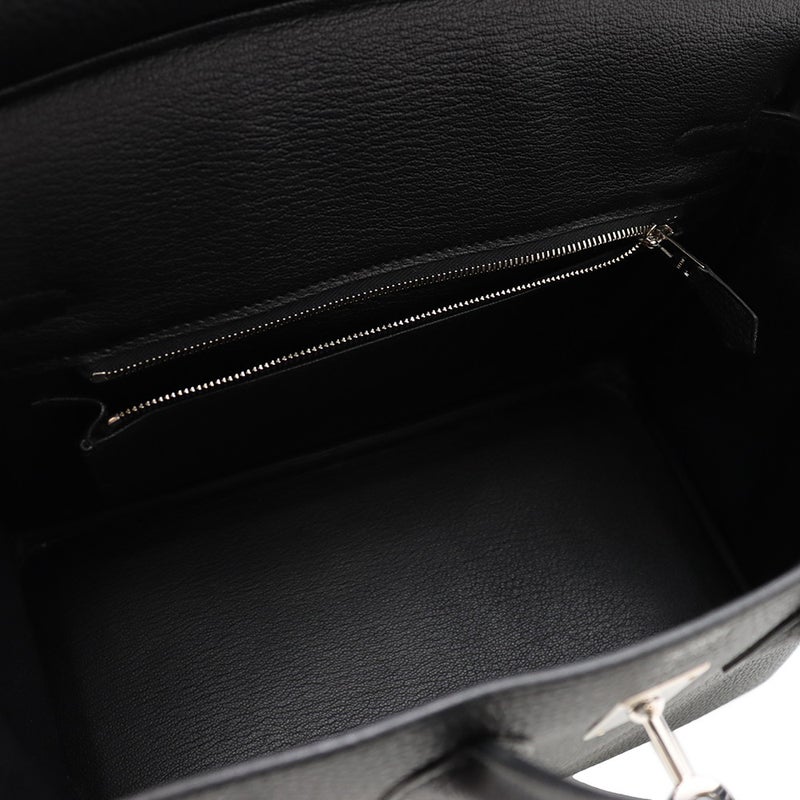 エルメス バーキン25 ブラック/シルバー金具 トゴ Y刻印 HERMES Birkin ハンドバッグ 黒