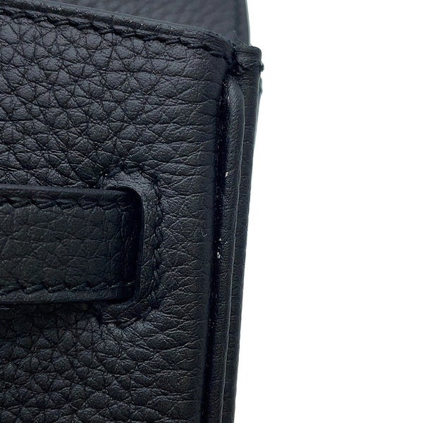 エルメス バーキン25 ブラック/シルバー金具 トゴ Y刻印 HERMES Birkin ハンドバッグ 黒