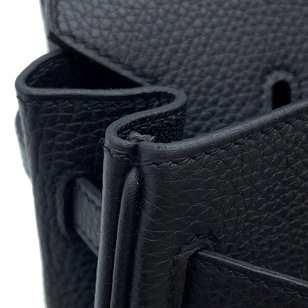 エルメス バーキン25 ブラック/シルバー金具 トゴ Y刻印 HERMES Birkin ハンドバッグ 黒
