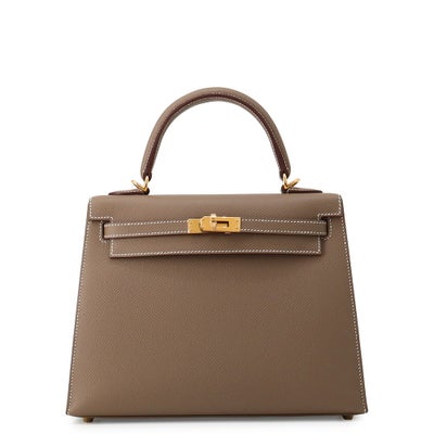 Hermès Kelly 25 Etoupe Epsom Gold