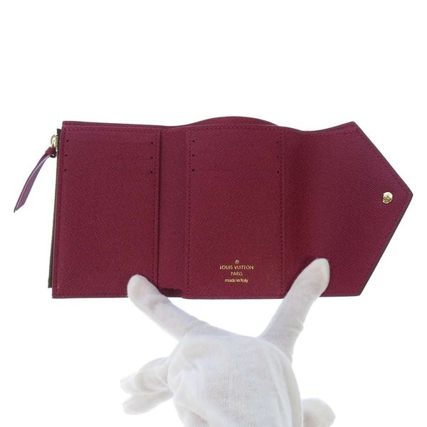 ルイヴィトン 財布 モノグラム ポルトフォイユ・ヴィクトリーヌ M41938 LOUIS VUITTON フューシャ ヴィトン 三つ折り