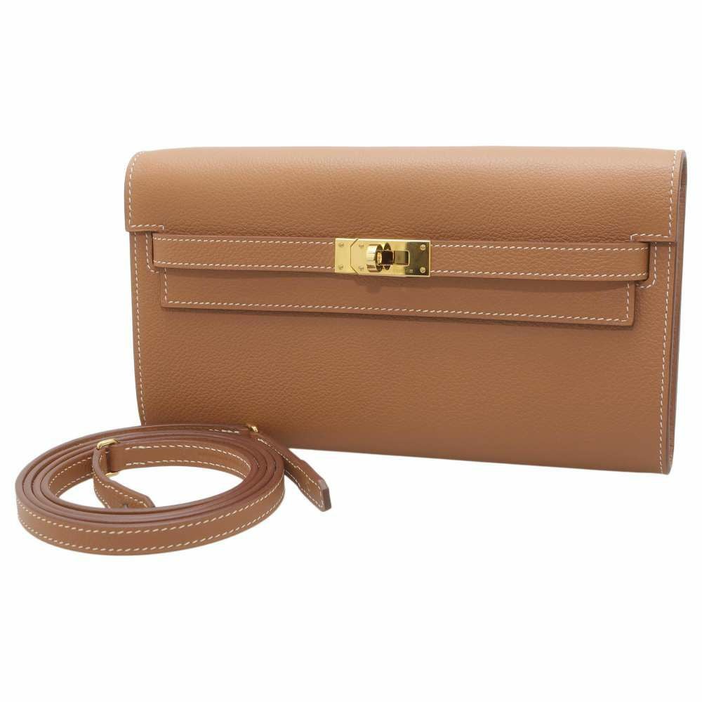 ケリーウォレット エタン ゴールド HERMES エルメス 長財布 ケリーウォレット ロング トゥーゴー ドレ (新