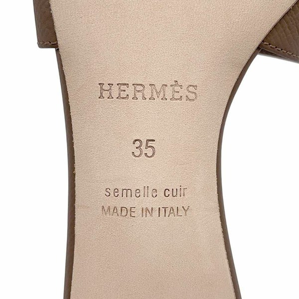 エルメス サンダル オアジス Oasis レザー レディースサイズ35 HERMES 靴