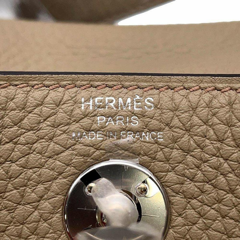 エルメス ハンドバッグ リンディ ミニ ベージュマルファ/シルバー金具 トリヨンクレマンス W刻印 2wayショルダー