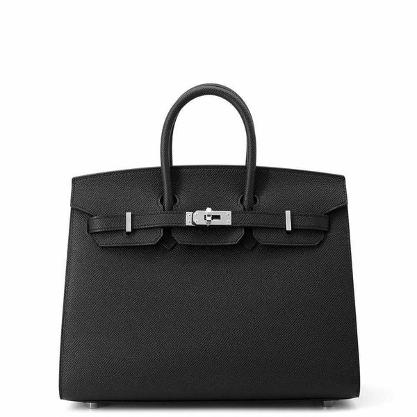 エルメス バーキン25 セリエ ブラック/シルバー金具 エプソン W刻印 HERMES Birkin ハンドバッグ  黒