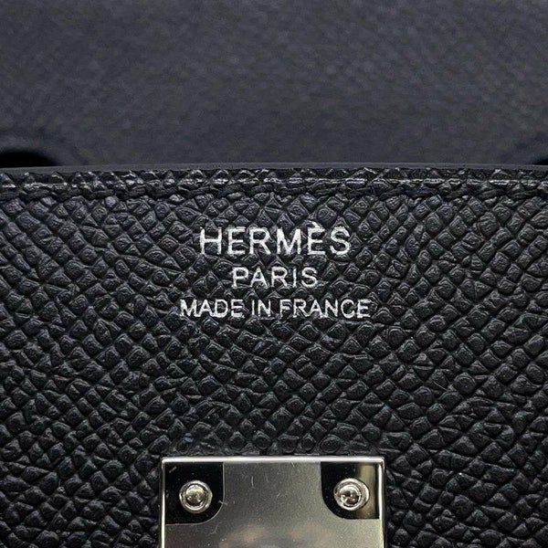 エルメス バーキン25 セリエ ブラック/シルバー金具 エプソン W刻印 HERMES Birkin ハンドバッグ  黒