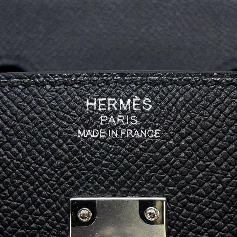エルメス バーキン25 セリエ ブラック/シルバー金具 エプソン W刻印 HERMES Birkin ハンドバッグ  黒