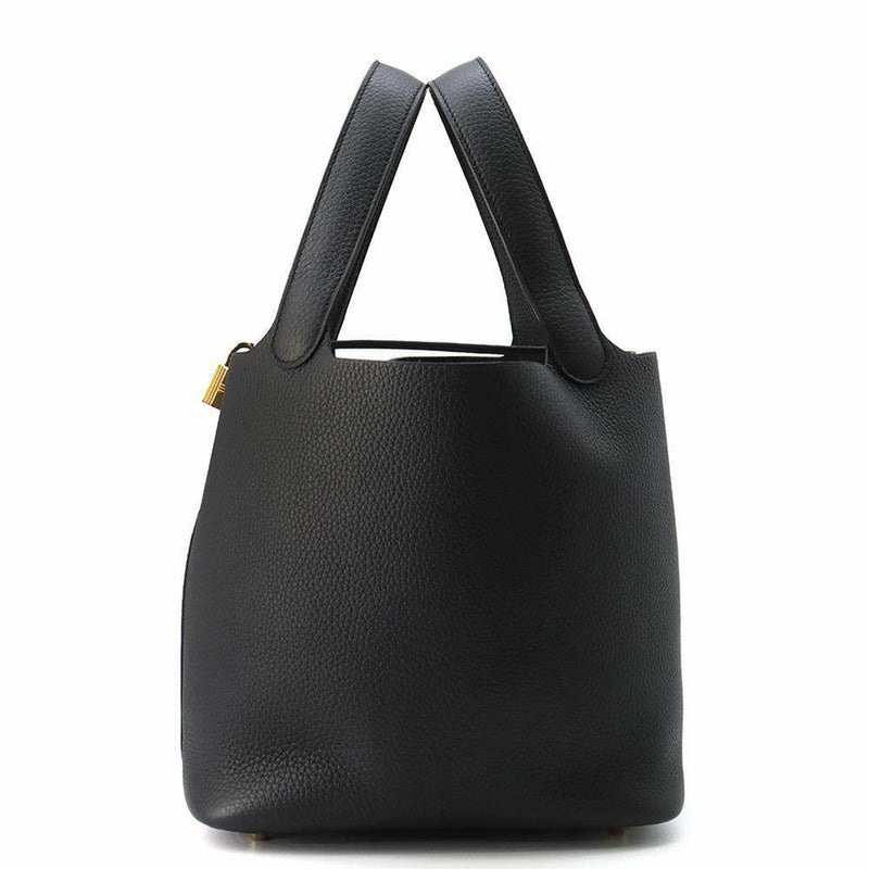 エルメス ハンドバッグ ピコタンロックMM ブラック/ゴールド金具 トリヨンクレマンス K刻印 黒