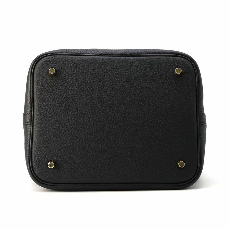 エルメス ハンドバッグ ピコタンロックMM ブラック/ゴールド金具 トリヨンクレマンス K刻印 黒