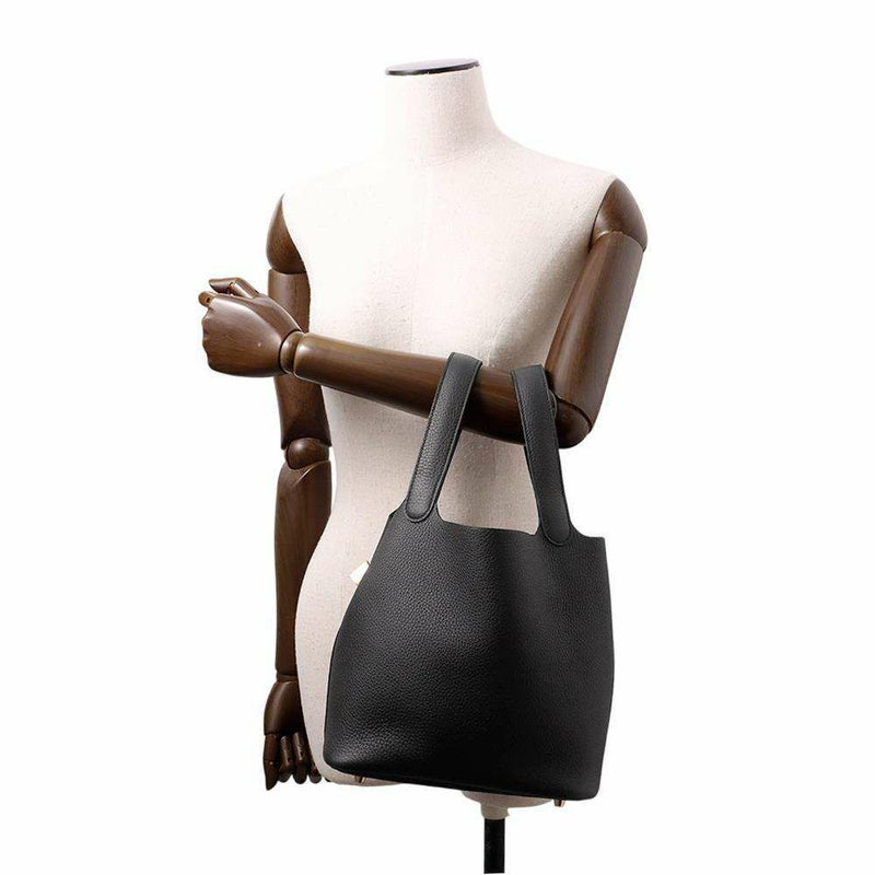 エルメス ハンドバッグ ピコタンロックMM ブラック/ゴールド金具 トリヨンクレマンス K刻印 黒