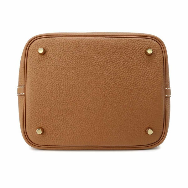 エルメス ハンドバッグ ピコタンロックMM ゴールド/ゴールド金具 トリヨンクレマンス W刻印 HERMES トートバッグ