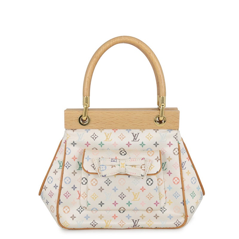 ルイヴィトン ハンドバッグ モノグラム・マルチカラーサテン アベリア M92936 LOUIS VUITTON ヴィトン バッグ 白 ホワイト