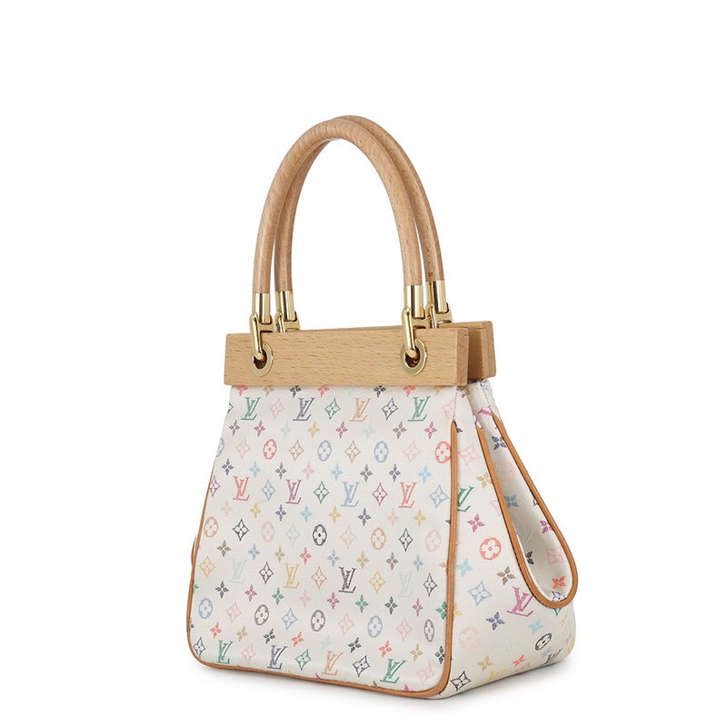 ルイヴィトン ハンドバッグ モノグラム・マルチカラーサテン アベリア M92936 LOUIS VUITTON ヴィトン バッグ 白 ホワイト
