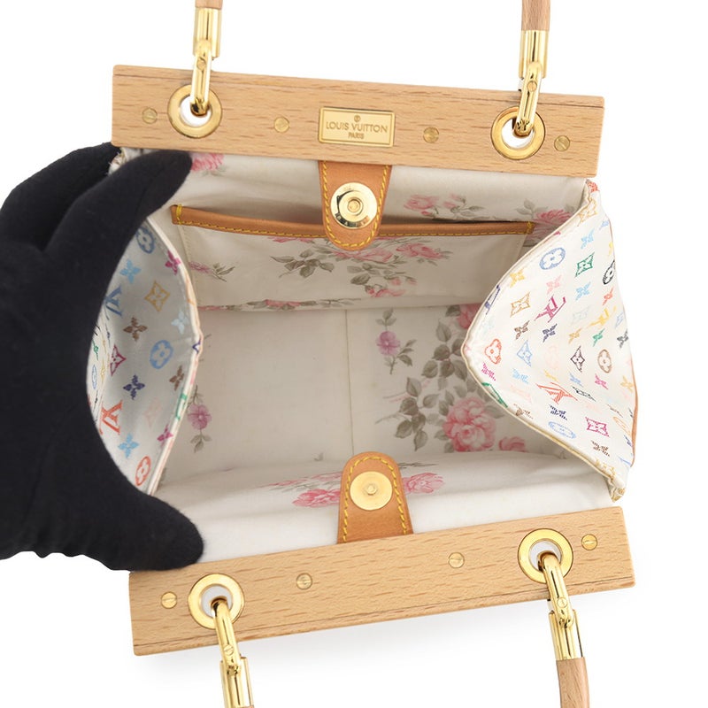 ルイヴィトン ハンドバッグ モノグラム・マルチカラーサテン アベリア M92936 LOUIS VUITTON ヴィトン バッグ 白 ホワイト