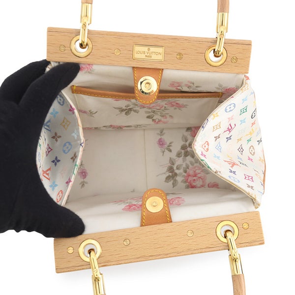 ルイヴィトン ハンドバッグ モノグラム・マルチカラーサテン アベリア M92936 LOUIS VUITTON ヴィトン バッグ 白 ホワイト