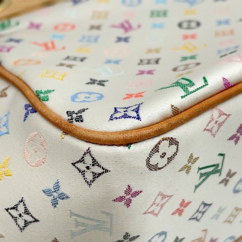 ルイヴィトン ハンドバッグ モノグラム・マルチカラーサテン アベリア M92936 LOUIS VUITTON ヴィトン バッグ 白 ホワイト
