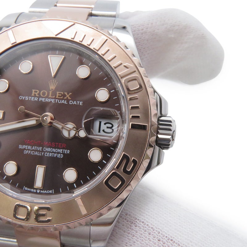 ロレックス ヨットマスター37 SS/K18PGピンクゴールド 268621 ROLEX 腕時計 チョコレート文字盤
