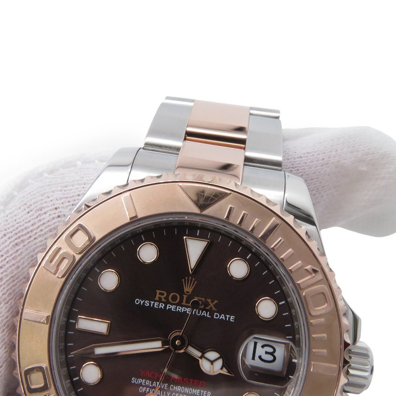 ロレックス ヨットマスター37 SS/K18PGピンクゴールド 268621 ROLEX 腕時計 チョコレート文字盤