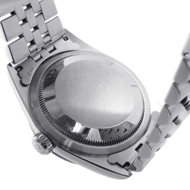 ロレックス デイトジャスト36 ランダムシリアル ルーレット SS/K18ホワイトゴールド 16234G  ROLEX 黒文字盤 10Pダイヤ